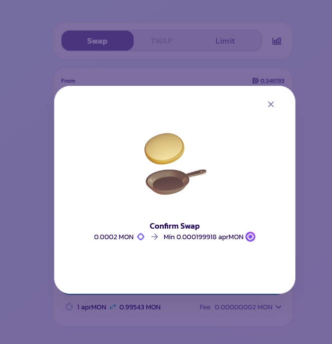GipsiyamolG's tweet image. @PancakeSwapzh  is live on Monad ⚡️ 

We&apos;re excited to see $aprMON as one of the first supported tokens.  

⌘ x  Swap fast 🥞

PancakeSwap blasts off at the speed of light! 💥 
Surrender now, or prepare to fight!⚔️

#pancakechallenge  #MonadTestnet #Web3