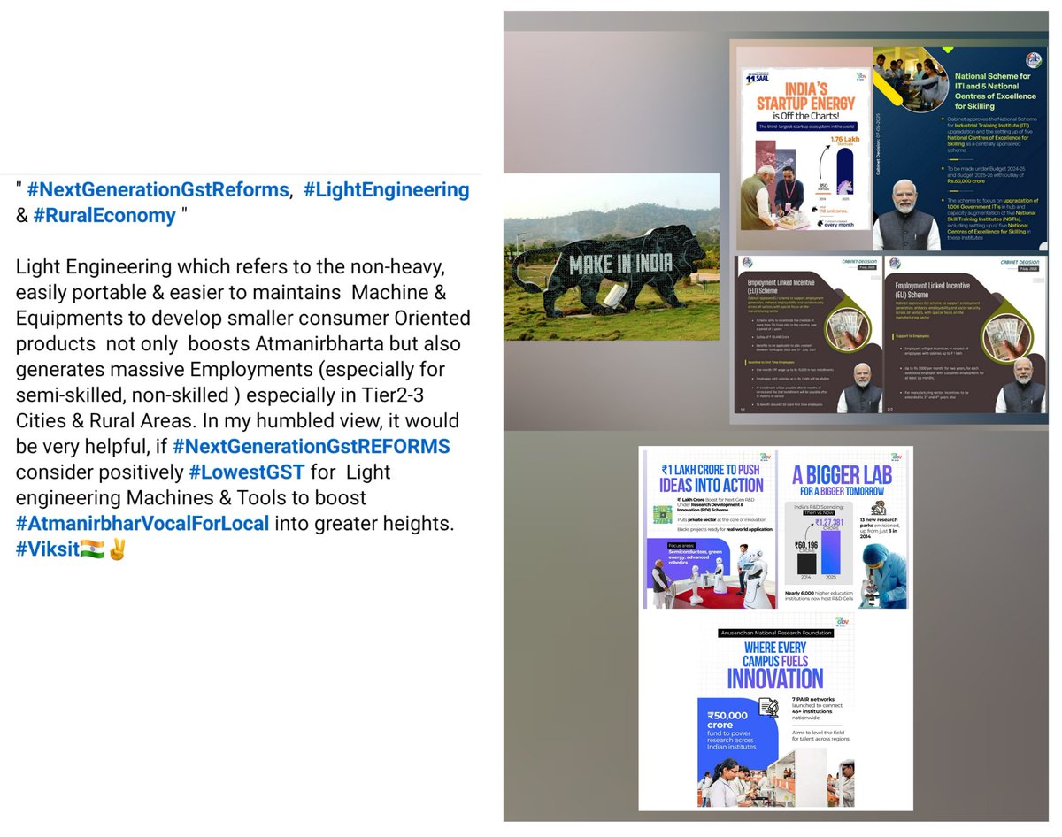 MridulB76822205's tweet image. &quot; POSITIVE NEWS, #NextGenerationGstReforms,  #LightEngineering &amp;amp; #RuralEconomy &quot;   @PiyushGoyal