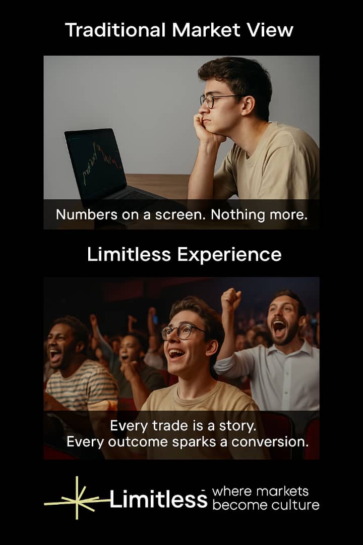 most platforms treat markets as numbers on a screen but <a href="/trylimitless/">Limitless</a> sees something different: a stage where human curiosity, debate, and bold speculation collide. It’s not just about assets moving it’s about ideas competing, stories forming, and outcomes shaping the