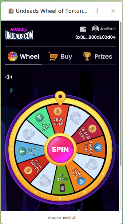 Huuuuge prizes t.me/udswheelbot/Pl… on <a href="/Undeadscom/">Undeads Games</a> $uds Wheel spin.
Telegram mini app using <a href="/ton_blockchain/">TON 💎</a>
Do you want to WIN BIG?