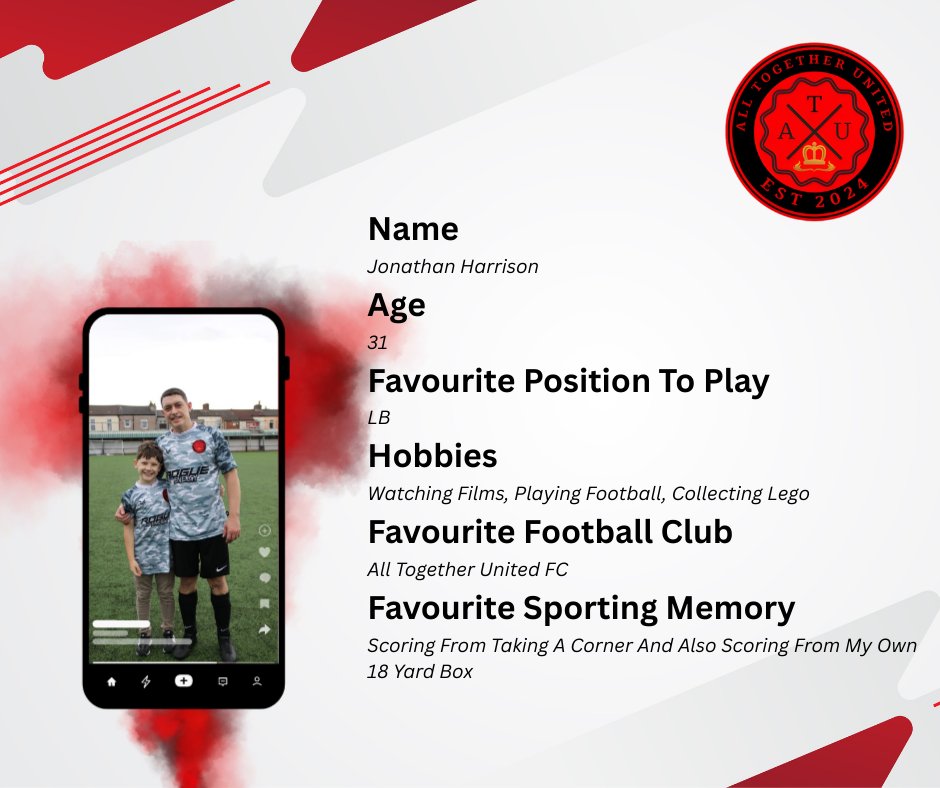 ATU_FC's tweet image. Meet Our Player's

Next Up We Have Jonathan Harrison

Jonathan Is Available For Sponsorship - £25 For 12 Months Please Contact Us Regarding Sponsorship Details @ alltogetherunitedfc@gmail.com

All Raised Money Will Be Donated To Our Chosen Charity @HelpforHeroes 

🙏❤️