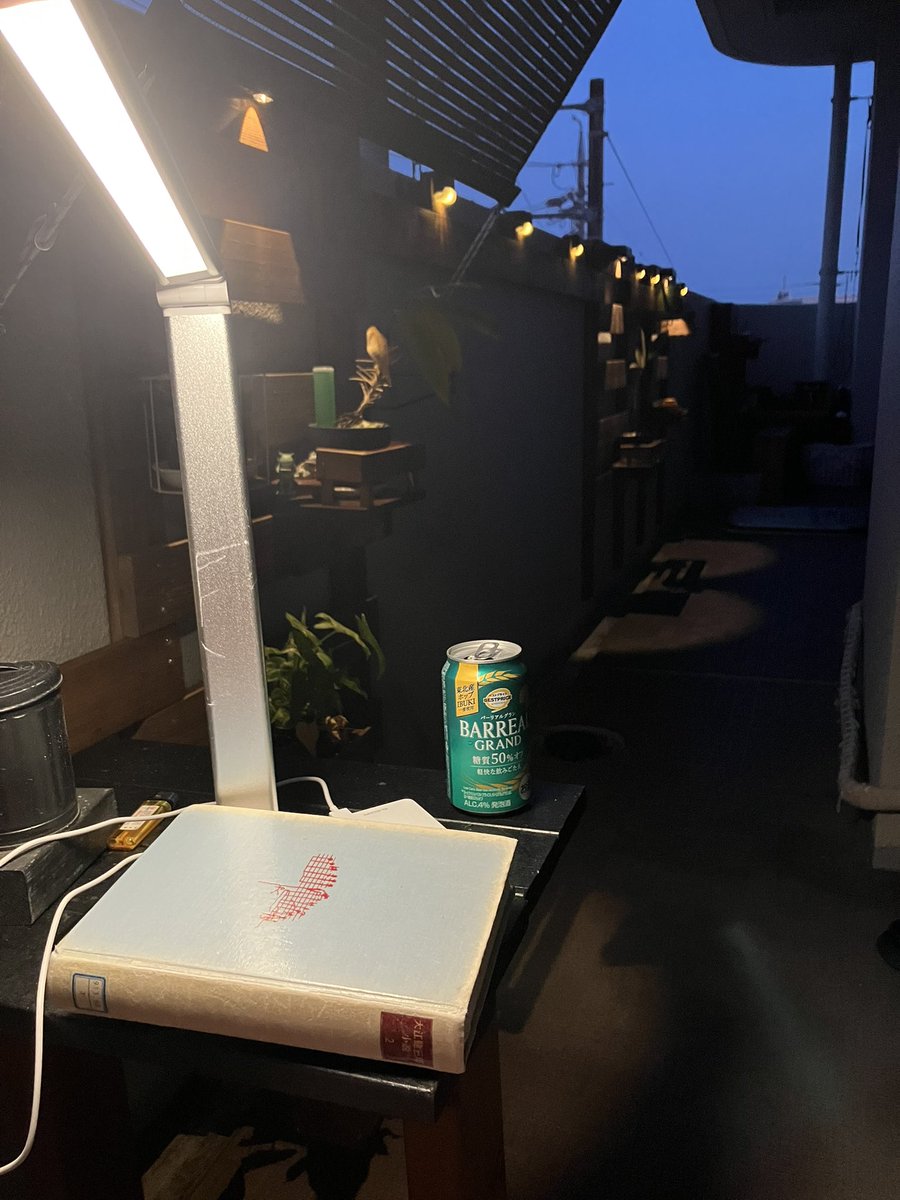 かなり涼しくなってきて、ベランダで読書が楽しめるようになってきました。春と秋のほんの一瞬だけの、最高の幸せ...🎶
最近は大江健三郎全集を読んでいます。今まで何となく読めていなかったことを後悔。どれもおもしろい！