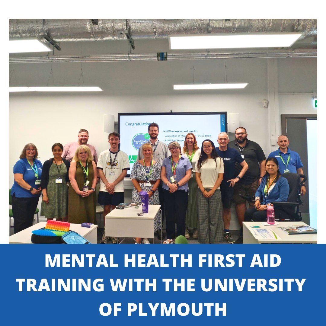 Livewell Workplace Health (Wellbeing at Work) (@wellbeing_work) on Twitter photo 🎉 We’ve trained 13 staff from <a href="/PlymUni/">University of Plymouth</a> as Mental Health First Aiders!
💬 “I feel I’ve benefited from the course & can use these skills personally & professionally.”
👏 Big thanks to our trainers & delegates!
<a href="/livewellsw/">Livewell Southwest</a> <a href="/PHPlymouth/">Public Health Plymouth</a> <a href="/PlymUni/">University of Plymouth</a> 🎉 We’ve trained 13 staff from <a href="/PlymUni/">University of Plymouth</a> as Mental Health First Aiders!
💬 “I feel I’ve benefited from the course & can use these skills personally & professionally.”
👏 Big thanks to our trainers & delegates!
<a href="/livewellsw/">Livewell Southwest</a> <a href="/PHPlymouth/">Public Health Plymouth</a> <a href="/PlymUni/">University of Plymouth</a>