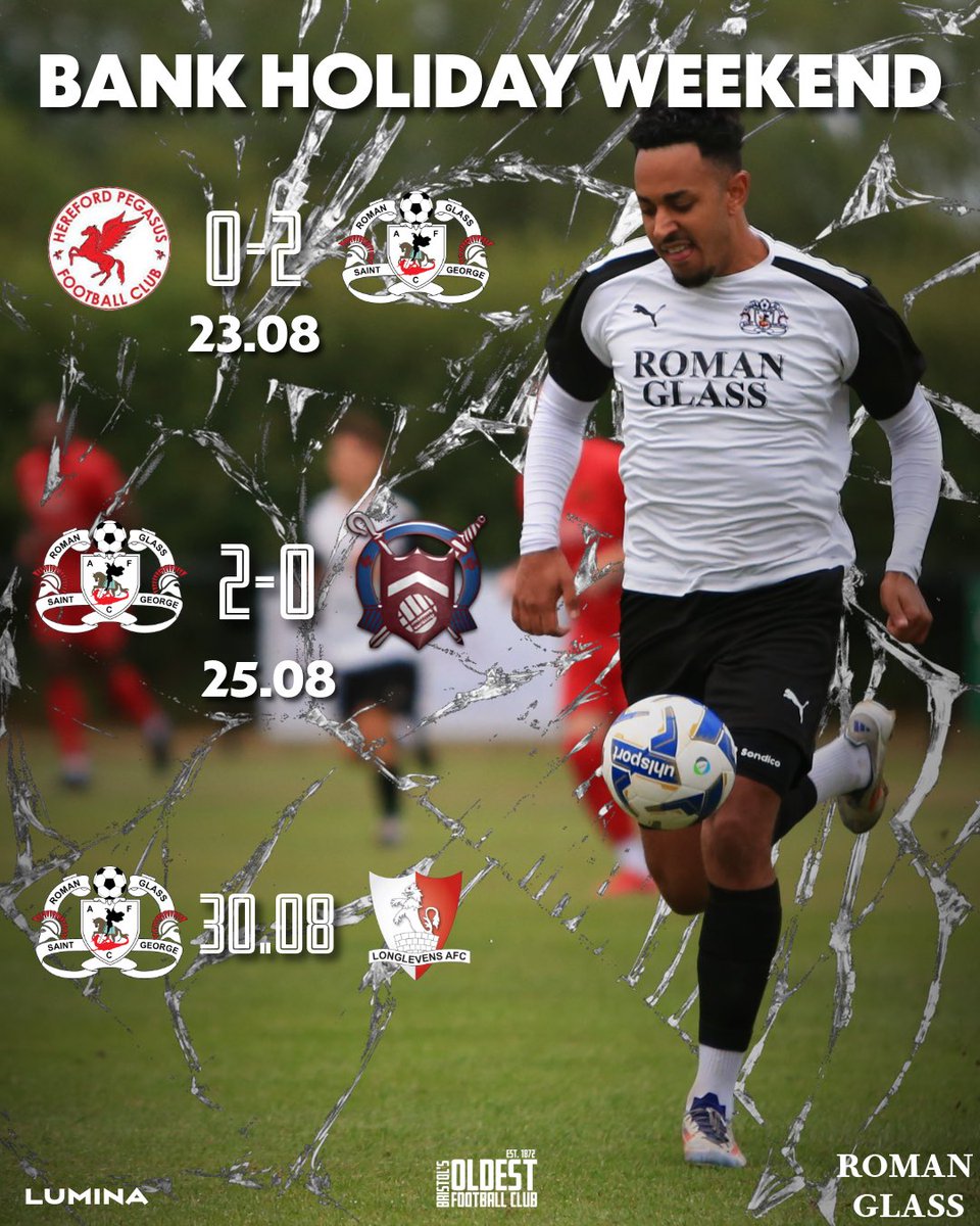 BLACK &amp; WHITE ARMY 🖤🤍
What a Bank Holiday weekend.
Saturday: 2–0 at Pegasus.
Monday: 2–0 in the derby at Oaklands Park.
Two games. Two wins. Two clean sheets.

The noise, the numbers, the pride — you made it special.
Now all eyes on Saturday 30th… Longlevens come to BS32.

See