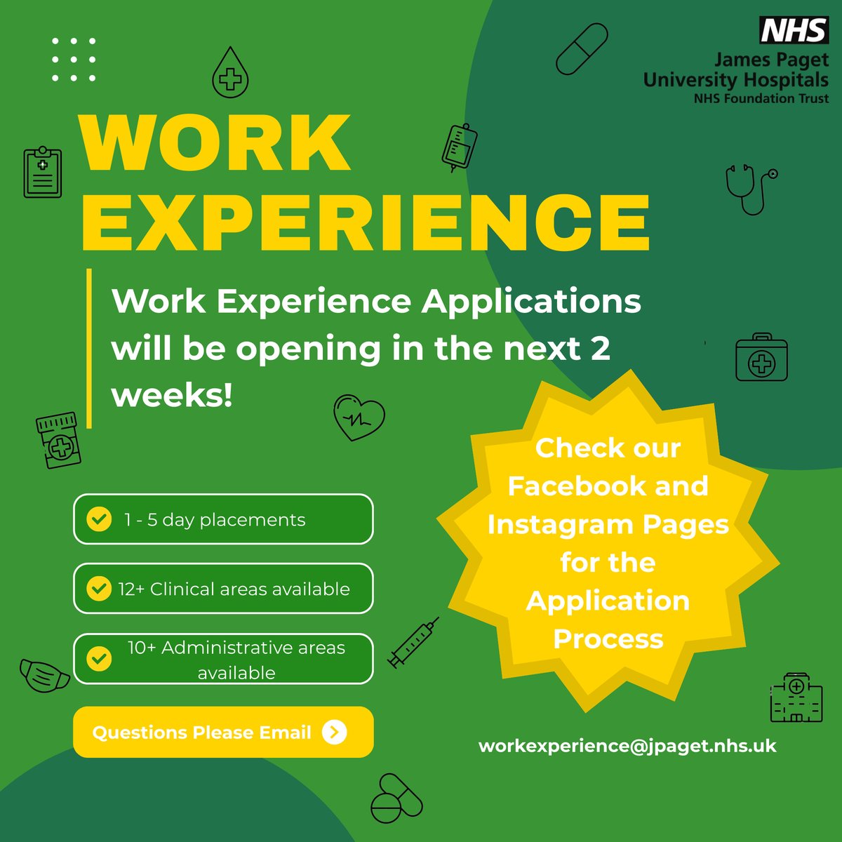 JPUH Apprenticeships (@jpuh_apprentice) on Twitter photo ✨ Work Experience ✨
We’ll be opening applications in just a few weeks 👀💼
👉 Stay tuned right here on Insta & Facebook — once the link goes live, you’ll be the first to know!
📲 On launch day, simply tap the link in our bio OR scan the QR code to apply. 
Who’s excited? ✨ Work Experience ✨
We’ll be opening applications in just a few weeks 👀💼
👉 Stay tuned right here on Insta & Facebook — once the link goes live, you’ll be the first to know!
📲 On launch day, simply tap the link in our bio OR scan the QR code to apply. 
Who’s excited?