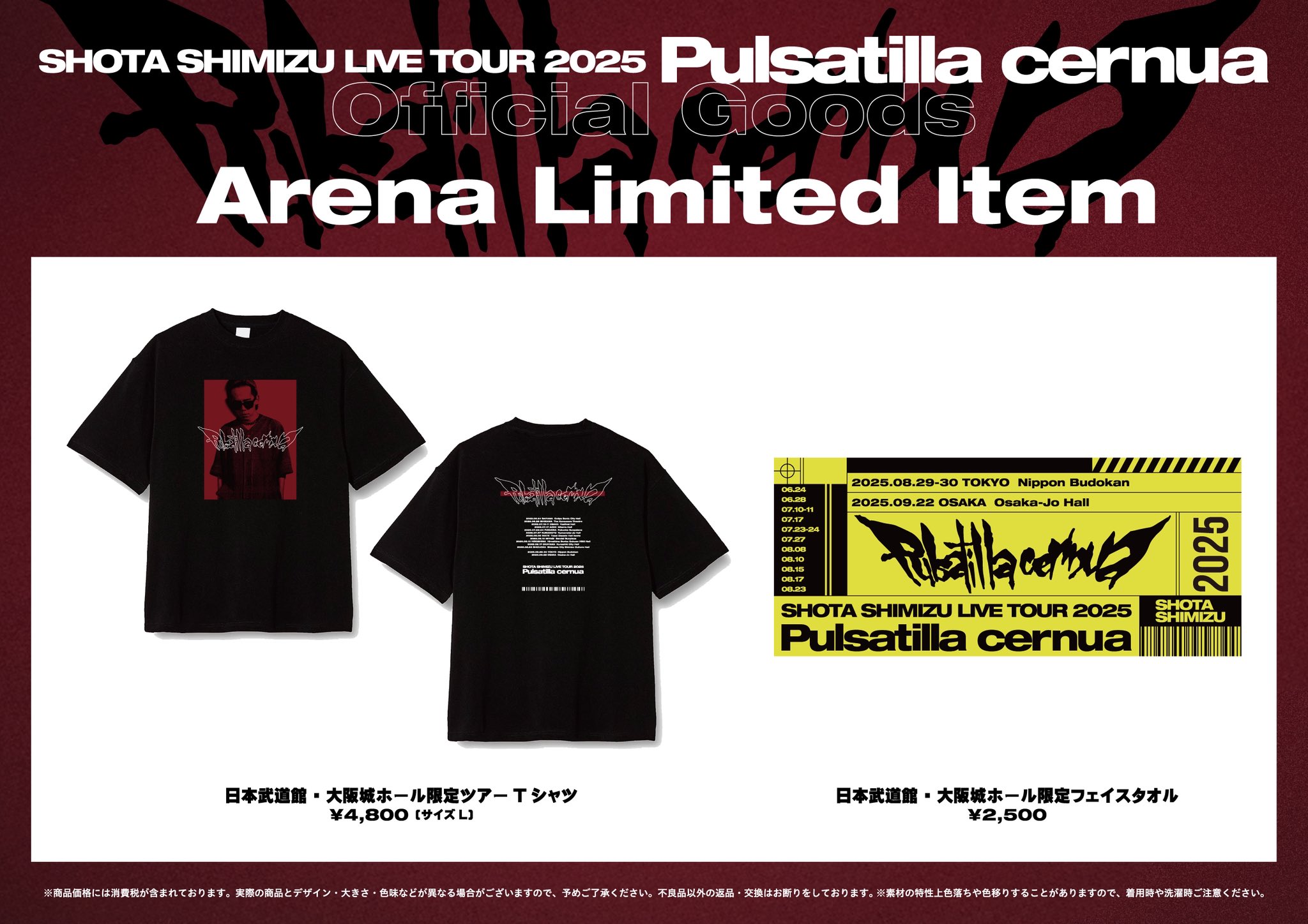 清水翔太ライブツアー2025Tシャツとタオル2枚セット① 清水翔太ライブツアー2025Tシャツとタオル2枚セット① 清水翔太