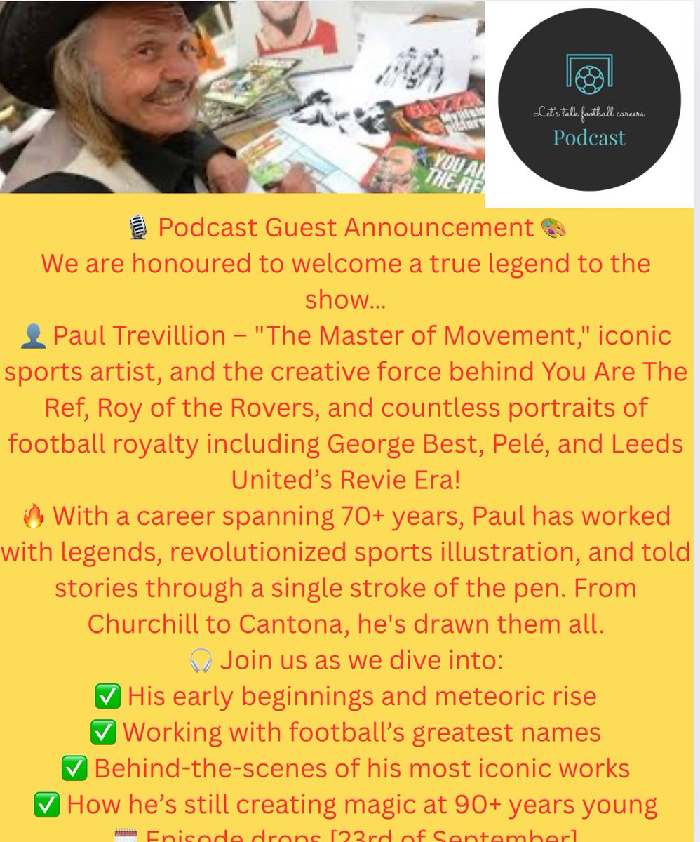 ‼️ Guest Announcement ‼️
<a href="/PaulTrevillion/">Paul Trevillion</a> 23rd September 🎙️ 
Subscribe here: youtube.com/@letstalkfootb…