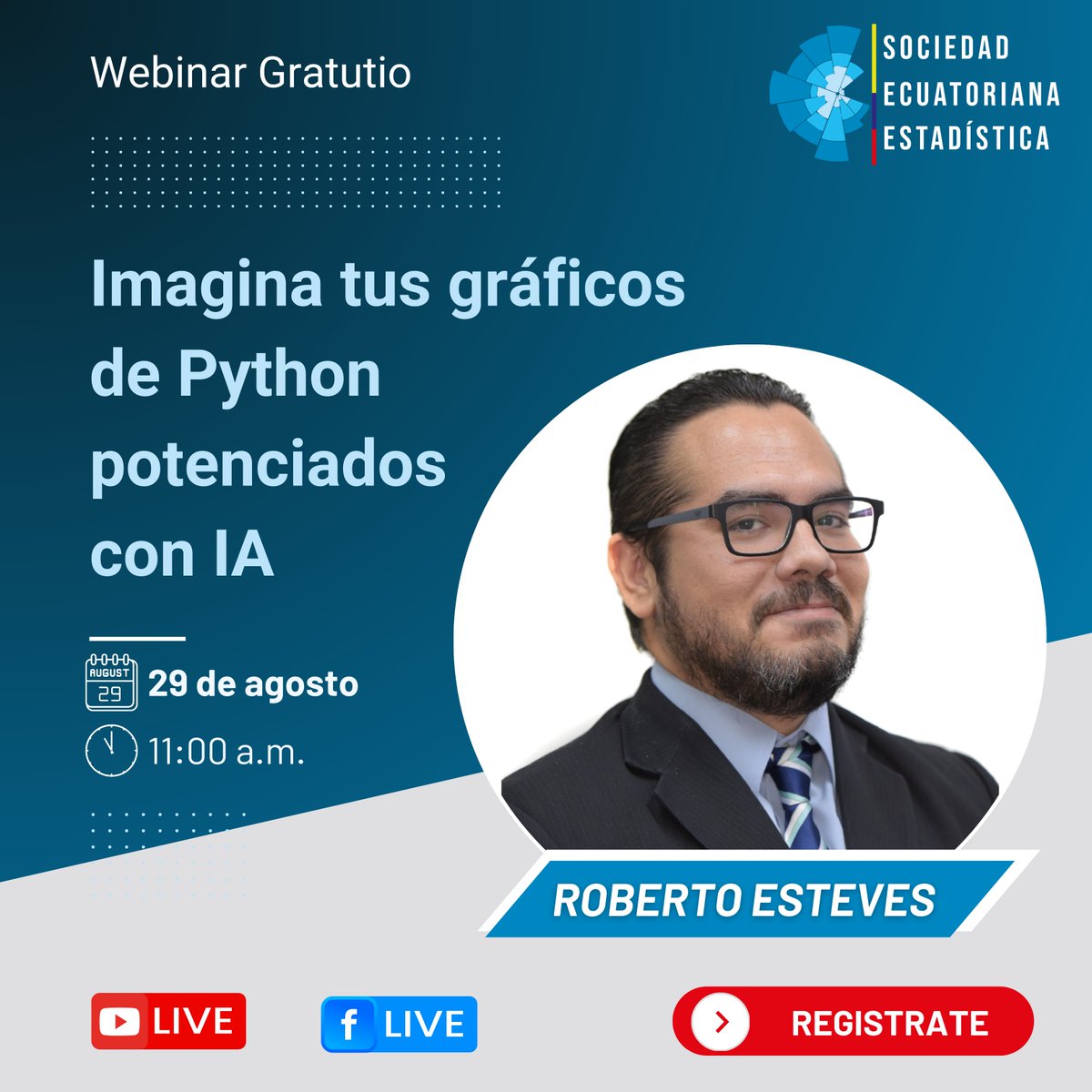 see_estadistica's tweet image. 🎨 ¿Usas Python pero tus gráficos aún no cuentan historias?

Este 29/ago 11h00 te mostramos cómo combinar 📊 visualización + IA para transformar tus dashboards con Plotly y Dash.

💡 ¡Charla gratuita!
🔗 info.see-ec.org/webinar-grafic…

#Python #Visualización #IA #Plotly #Dash #CursosSEE