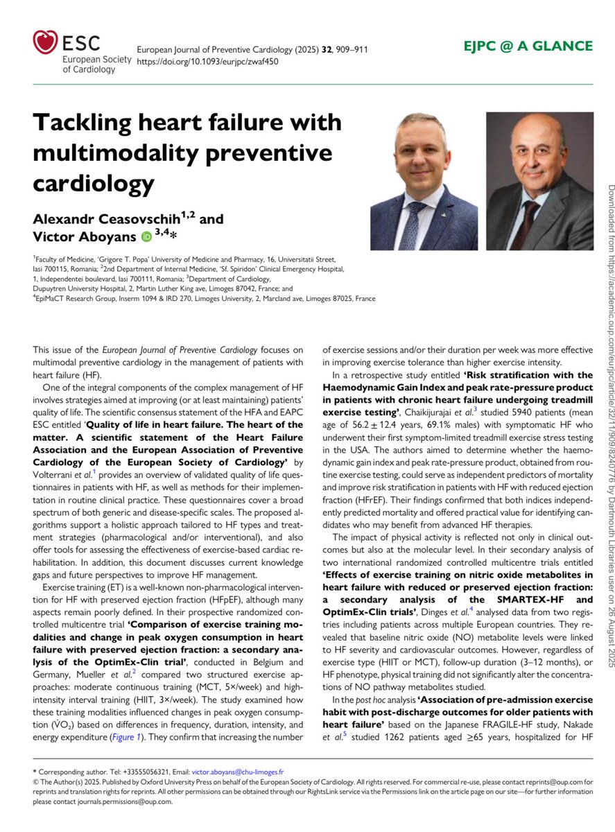 HanCardiomd's tweet image. Tackling heart failure with #multimodality preventive cardiology

This new issue of the #EJPC focuses on multimodal preventive cardiology in the management of patients with HF

academic.oup.com/eurjpc/article… @EJPCEiC @ESC_Journals