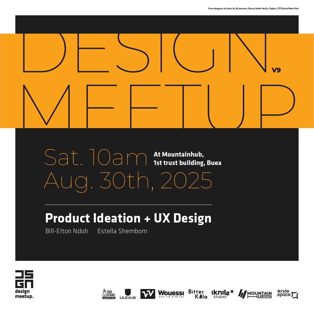 iknite studio (@iknitestudio) on Twitter photo Design Meetup updates are moving! 🚀
From now on, all updates/details will be shared via @MountainHub.
This account stays focused on what we do best, building market-ready products from conception to launch.
Register for Meetup V9: forms.gle/tNmoKNnSx8RGuh… Design Meetup updates are moving! 🚀
From now on, all updates/details will be shared via @MountainHub.
This account stays focused on what we do best, building market-ready products from conception to launch.
Register for Meetup V9: forms.gle/tNmoKNnSx8RGuh…