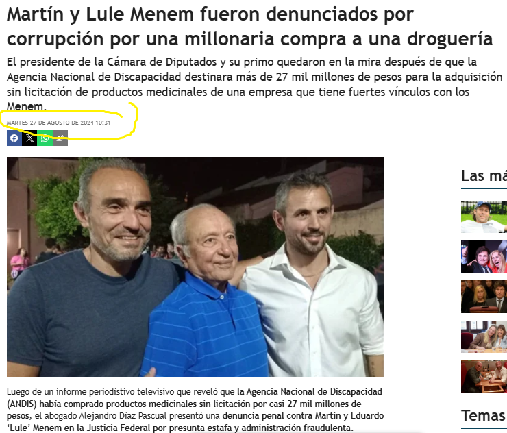 Para todos los operadores berretas de este gobierno, los Laje y <a href="/Fran_Casaretto_/">Fran Casaretto</a> , les vengo a cagar su gran estrategia para que se caiga la causa porque "son escuchas ilegales".

Las denuncias están desde EL AÑO PASADO.

Así que los audios solo sirven, y lo están haciendo