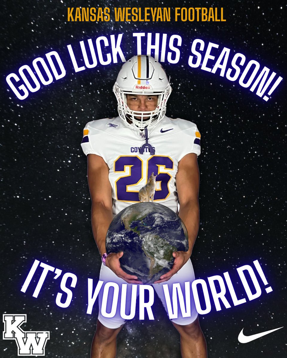Thank you <a href="/CoachTycenGray/">Tycen Gray</a>, and <a href="/kwufootball/">Kansas Wesleyan University Football</a>.
This season gonna be some special.