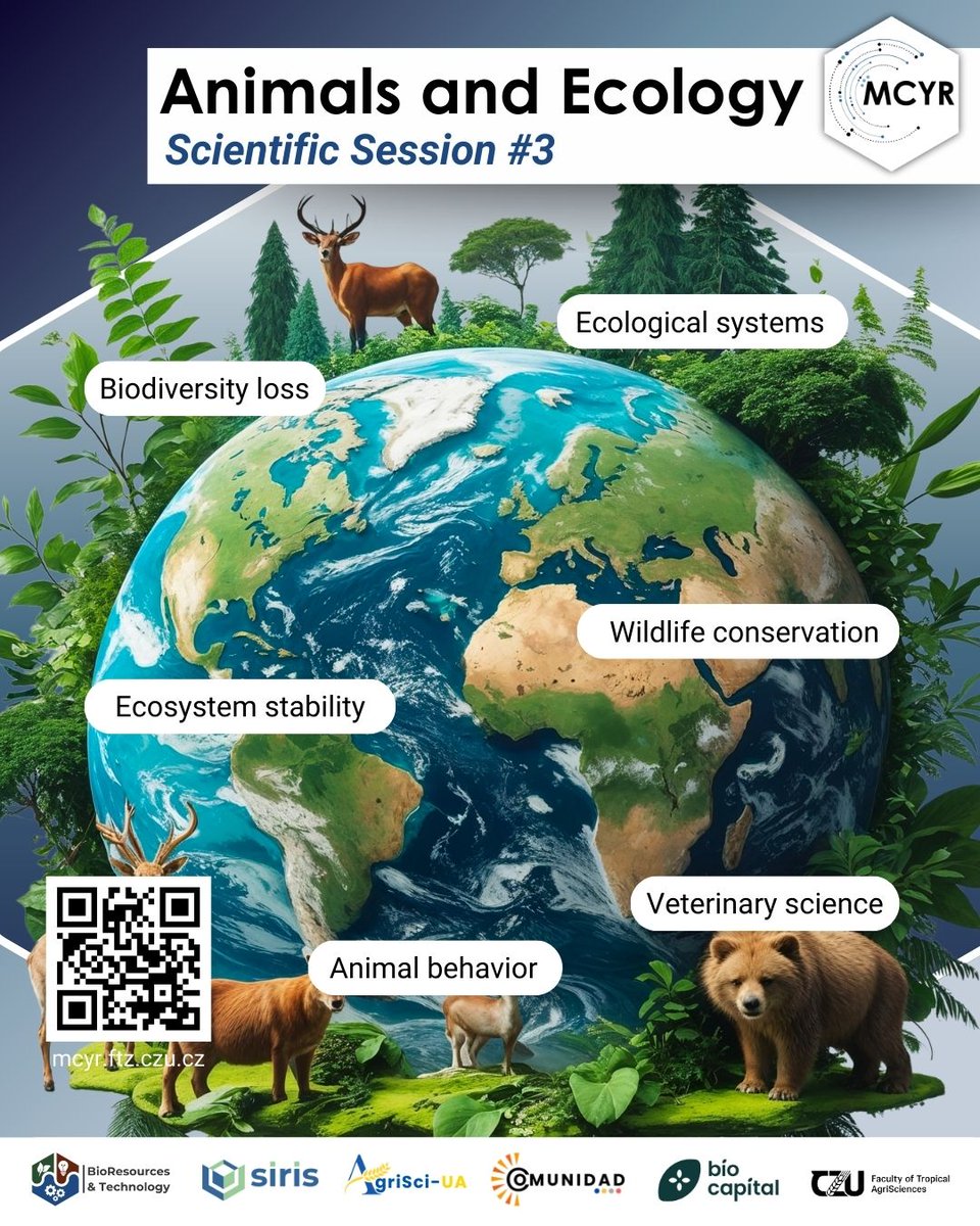 BioRes_Tech's tweet image. 🦉Animals &amp;amp; #Ecology – #MCYR2025
From wildlife conservation to habitat restoration &amp;amp; human–wildlife interactions, this session explores how to protect biodiversity &amp;amp; ecosystems in a changing world🐾
🔗Join this FREE #conference: buff.ly/gYGeyDX
#Biodiversity
