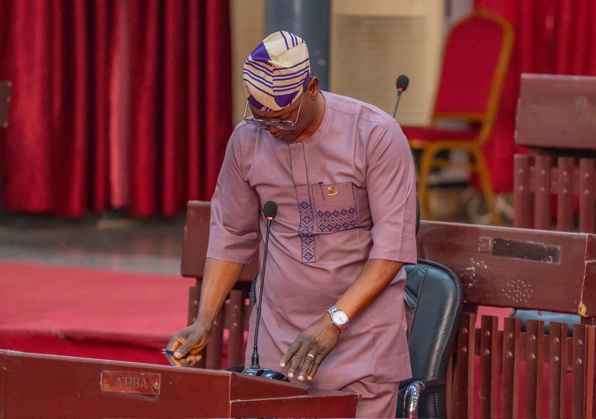 Today, I presided over the plenary session of the Oyo State House of Assembly where we received and deliberated on a formal letter from His Excellency, Governor Seyi Makinde, seeking a one-month leave from August 29 to September 29, 2025.

In line with Section 190(1) of the