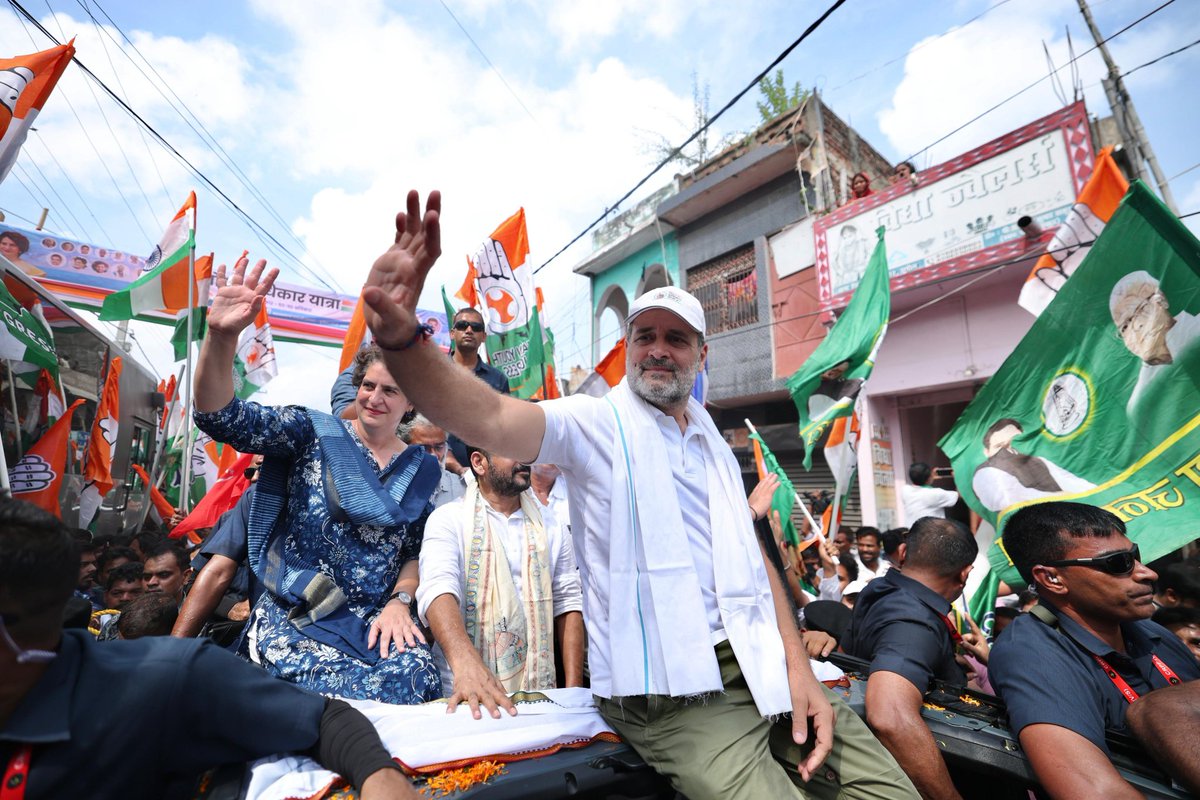 UdayBhanuIYC's tweet image. &apos;वोट चोरी&apos; देश के खिलाफ एक अपराध है, जिसे माफ नहीं किया जा सकता। हम पूरी ताकत से इस चोरी के खिलाफ लड़ रहे हैं। 

आज नेता विपक्ष श्री @RahulGandhi और गठबंधन के नेताओं के साथ कांग्रेस महासचिव श्रीमती @priyankagandhi जी और तेलंगाना के मुख्यमंत्री श्री @revanth_anumula &apos;वोटर अधिकार…