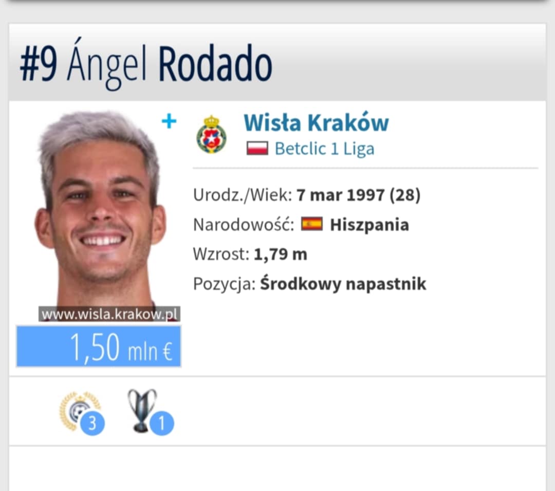 Dominik Budziński (@dombudzinski) on Twitter photo 🔴 Dokładnie 3⃣ lata temu Angel Rodado zadebiutował w Wiśle Kraków. Od tamtej pory:
➡️ 76 goli w 115 meczach
➡️ Dwa tytuły króla strzelców <a href="/_1liga_/">Betclic 1 Liga</a>
➡️ Zdobyty Puchar Polski
➡️ Tytuł król strzelców Pucharu Polski
➡️ 6 goli w Europie (el. LE i LKE)
➡️ Miano najskuteczniejszego 🔴 Dokładnie 3⃣ lata temu Angel Rodado zadebiutował w Wiśle Kraków. Od tamtej pory:
➡️ 76 goli w 115 meczach
➡️ Dwa tytuły króla strzelców <a href="/_1liga_/">Betclic 1 Liga</a>
➡️ Zdobyty Puchar Polski
➡️ Tytuł król strzelców Pucharu Polski
➡️ 6 goli w Europie (el. LE i LKE)
➡️ Miano najskuteczniejszego