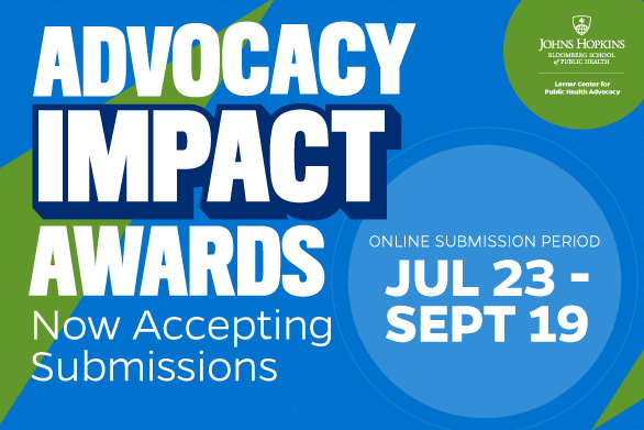 Hey <a href="/JohnsHopkinsSPH/">Johns Hopkins Bloomberg School of Public Health</a> faculty: share this post with a changemaking colleague who deserves the opportunity to win the Advocacy Impact Award🏆

Deadline: September 19📅
Learn more: lerner.center/4ks0QTc