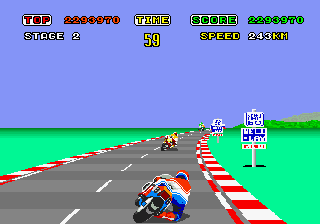 Retro365X's tweet photo. 40 years ago today — 26th August 1985 — Sega’s Hang-On roared into arcades. 🏍️💨 

With its pioneering full-body bike cabinet and smooth 3D sprite-scaling, it redefined racing games and kicked off Sega’s racing dominance.

#HangOn #Sega #ArcadeLegend #RetroGaming #OnThisDay https://t.co/p6yGknY0mA