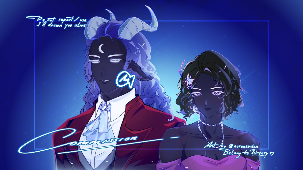 Thank you for commissioning and helping me! 
ᝰ.ᐟ [Normal • Couple Bust Up]

#AOcomms