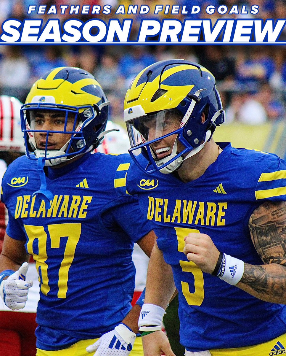 Still a couple days before the <a href="/Delaware_FB/">Delaware Football</a> season kicks off under the lights in The Tub. Don't miss our in-depth <a href="/FeathersFGsPod/">Feathers and Field Goals Podcast</a> Season Preview Episode!

🔗: feathersandfieldgoals.com/feathers-and-f…