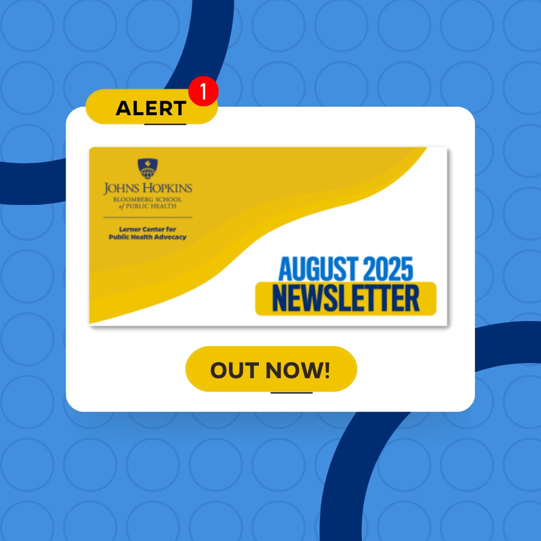 Class is back in session just in time for our August newsletter📚.

In this issue, you'll find details on our new storytelling training, upcoming events, and learn how you can apply for one of two $40K Advocacy Impact Awards.

Read here📰: mailchi.mp/mail162.jh.edu…