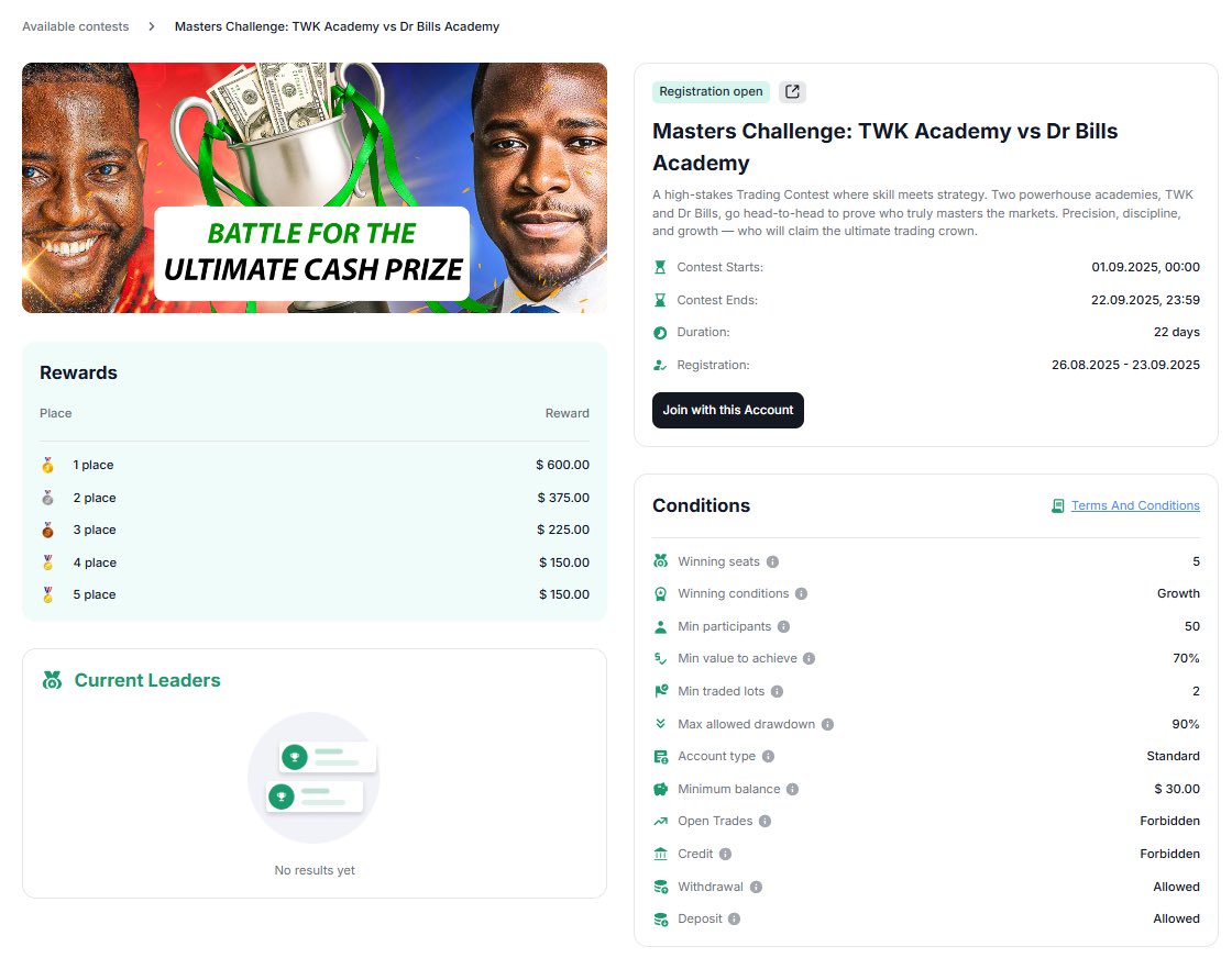 The battle is on. 

Have what it takes?

Register ma.valetax.com/p/3976901

Winner takes - 1 million naira

2nd - 600,000

3rd - 400,000

4th - 250,000

5th- 250,000

We kick off September 1st.

Registration has officially begun❤️

Best of luck.