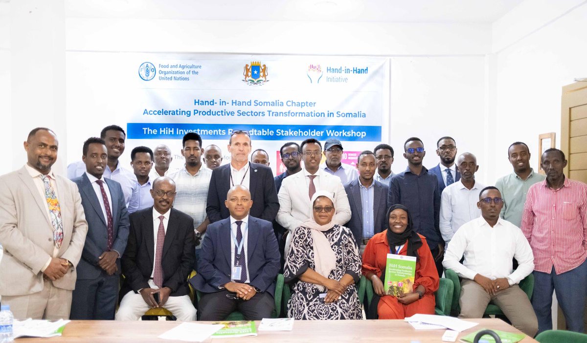 FAOSomalia's tweet photo. Somalia is open for business!

Today's #HandinHand Roundtable highlighted high-return, high-impact investment opportunities, from sesame, maize, and dairy to climate-smart fodder production.

Let's work together to invest, scale, and transform. 

#InvestInSomalia. https://t.co/CyVX1Qleqz