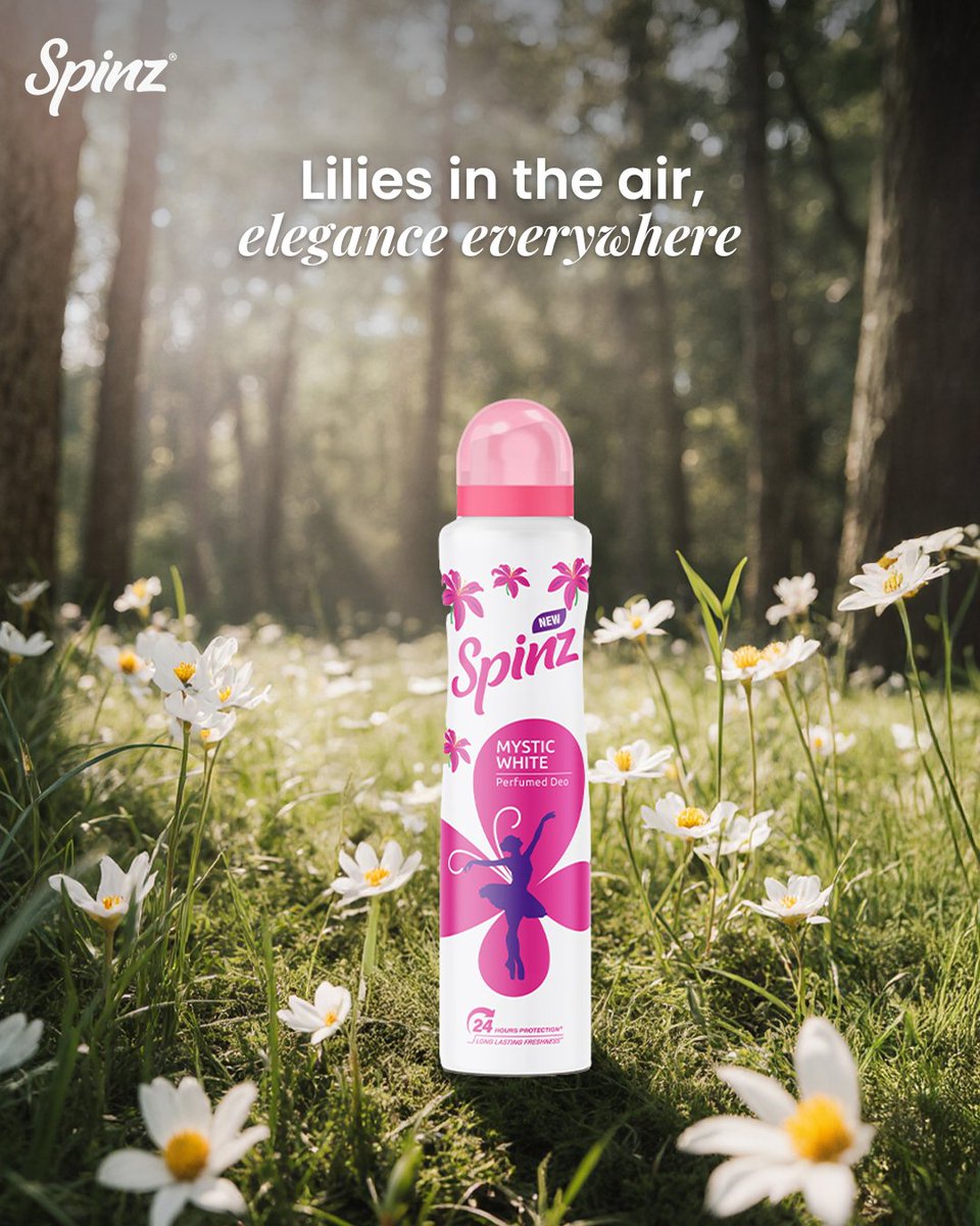 SpinzIndia's tweet image. Spinz Mystic White, light as mist and lasting as magic 🤍💫
.
.
.
.
 #Spinz #SpinzYourWorld #FragranceGoals #FreshAllDay #DeoLove #CavinKare #MakingLivesHappier 

[ Spinz, Spinz India, Spinz Deo, Floral Fragrance, Freshness, Floral Scent, Long Lasting]