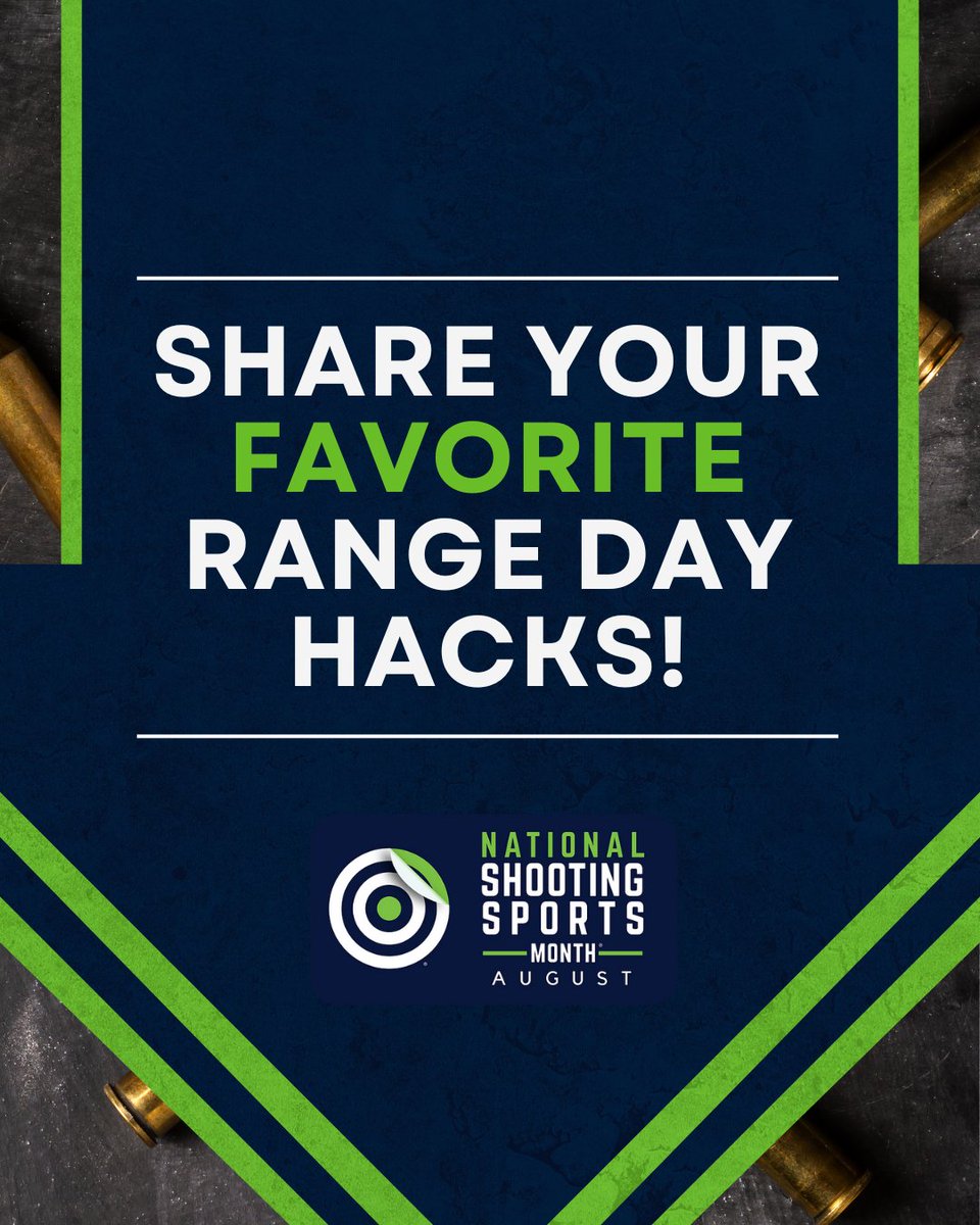 Every shooter has that one trick that makes range day better! Drop your best tips below. 💡

Your insights could inspire someone new. Get involved this #NationalShootingSportsMonth. ⤵️

shootingsportsmonth.org/ways-to-get-in…

#LetsGoShooting #NSSF #NationalShootingSportsMonth #ShootingSports
