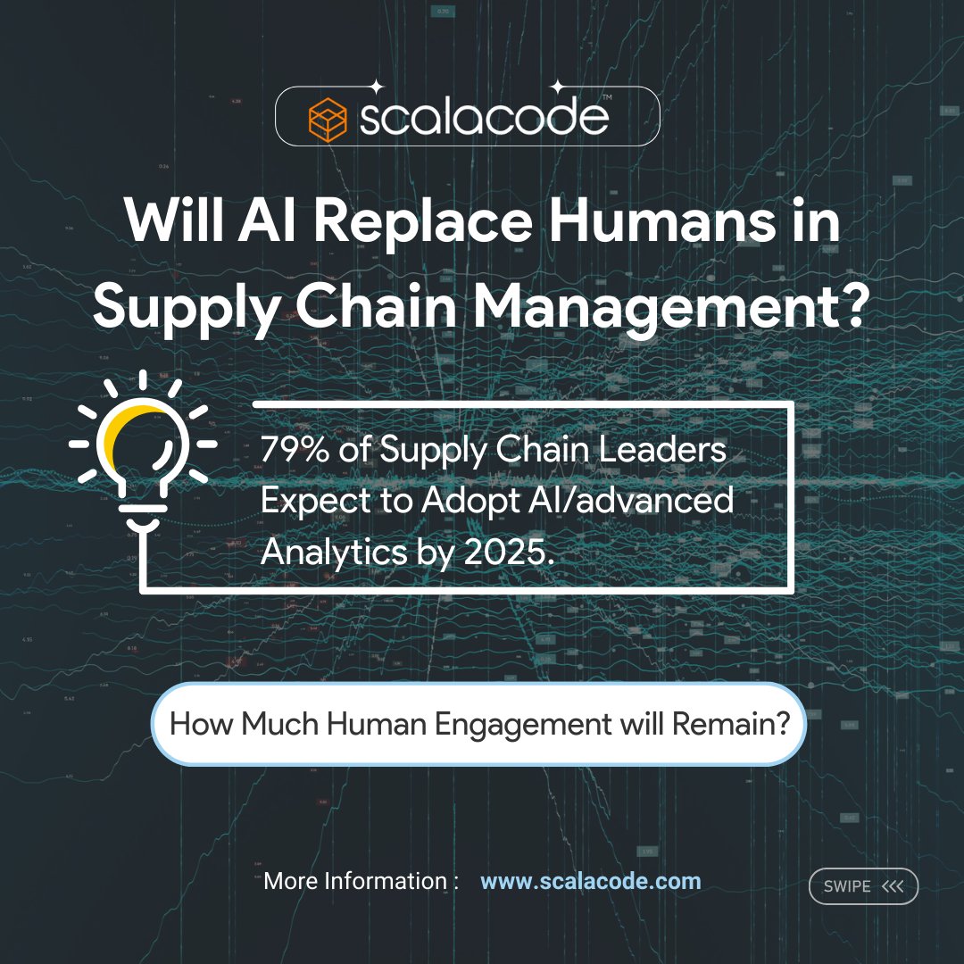 scala_code's tweet image. Will #AI replace humans in supply chains?

Not quite. It’s humans + machines together. 

📊 79% leaders adopt AI by 2025
⚙️ Current maturity: 16%
🚀 1 in 4 already started

👉 Build the future with ScalaCode.

#SupplyChain #AI #FutureOfWork #ScalaCode