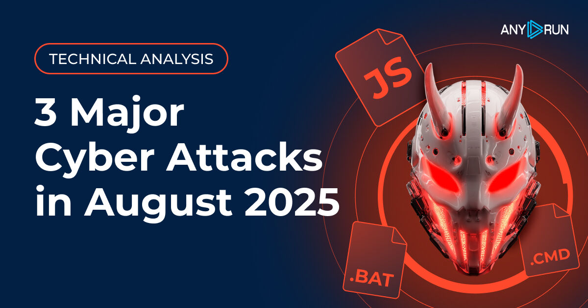 👾 Top threats in August 2025: Tycoon2FA with a 7-stage phishing chain, Rhadamanthys Stealer via ClickFix + PNG stego, and Salty2FA, a new PhaaS bypassing MFA. 

🔍Get full visibility into today’s top threats and actionable intel to stop them: any.run/cybersecurity-…