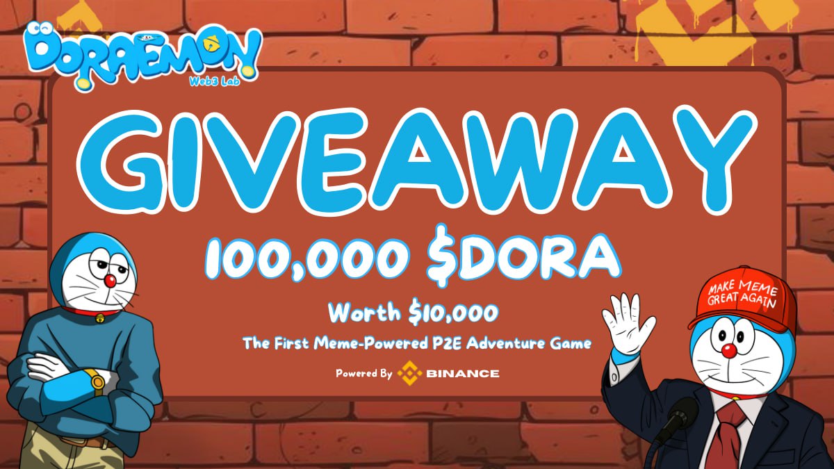 💧 Doraemon Airdrop💧

🏆 Task:          ➕  300 DORA (~$30) for 200 random participants each.

👨‍👩‍👧 Referral:   ➕  40,000 DORA (~$4000) for top 50 referrers.

🔛 Airdrop Link &amp; Information: t.me/AirdropStar/77…

cryptocurrency Airdrop Bitcoin Doraemon DORA Airdropstario