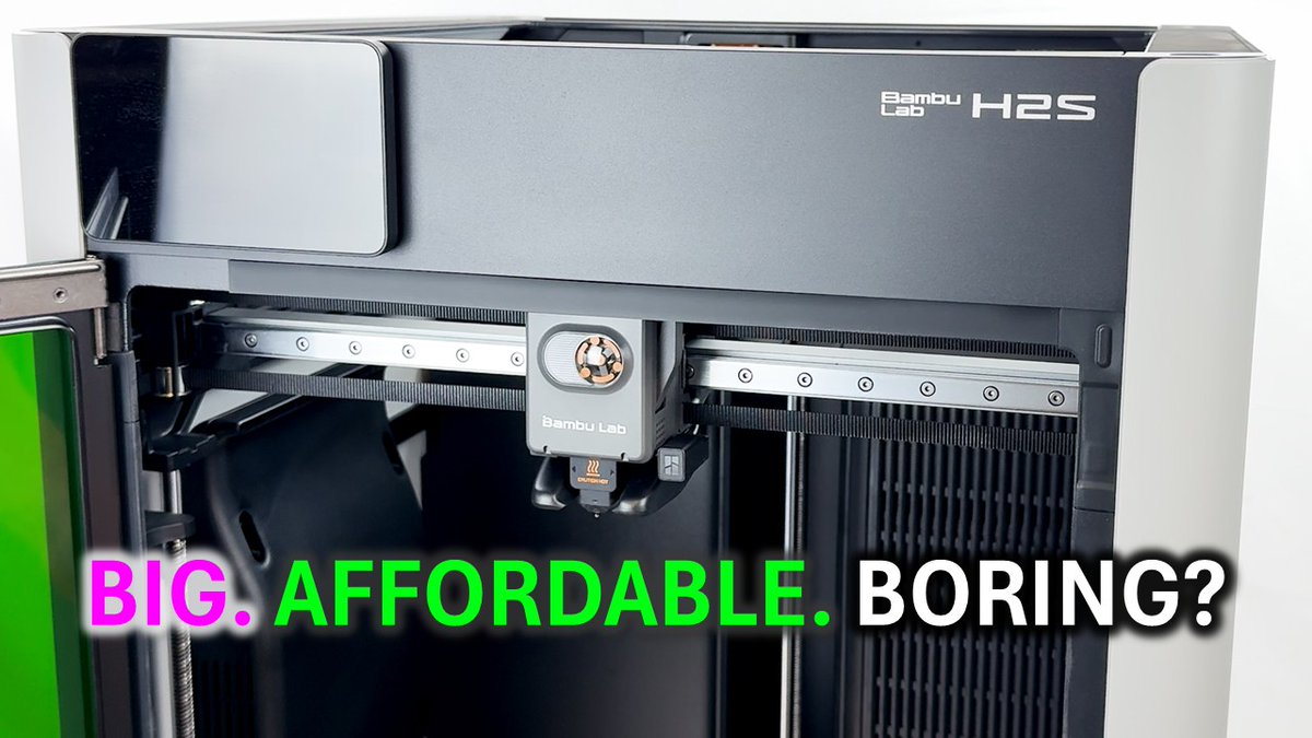 New Video: Bambu Lab H2S - Review

The BIIIG Bambu you REALLY Wanted?

Kindly watch here: youtu.be/EUHZtyOmQGg