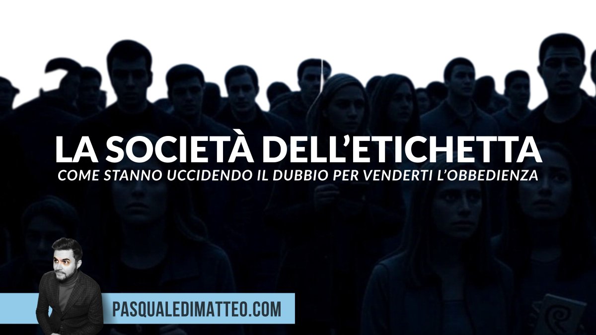 PasqualDiMatteo's tweet photo. COME STANNO UCCIDENDO IL DUBBIO PER VENDERTI L’OBBEDIENZA

Ha fatto scalpore la notizia di quell’albergatore siciliano escluso dal circuito CONTINUA https://t.co/m7XnDVwwFW

#Comunicaione #informazione #giornalismo #pensare #pensiero #analisi #società #persone #futuro #politica https://t.co/SjBqWGTHri
