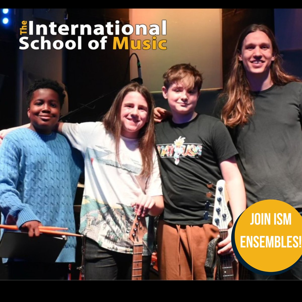 Have you ever wanted to cover the greatest rock classics? Maybe you want to write the next rock hit? Join ISM's Rock Band Ensemble! Check out our Ensemble Inquiry Form to let us know you're interested! 👉👉ismw.org/bands-and-ense…