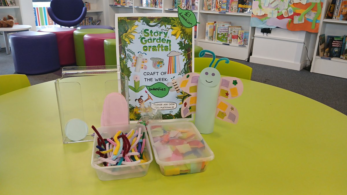 CobhamLibrary's tweet image. This week, our Summer Reading Challenge craft is 'Make a Butterfly!' 🦋 They are a perfect decoration for any windowsill 😊 Pop into Cobham Library during this week to make one! #butterflycraft #summereeadingchallenge #storygarden #readingagency @SurreyLibraries