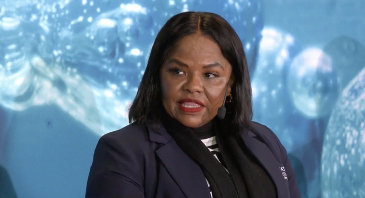 “In South Africa we have water and environment in our constitution as a right, and biodiversity is linked to water” - Jennifer Molwantwa, CEO of <a href="/WaterResearchSA/">WRC</a>, emphasising how these #rights are a political priority in South Africa, as they should be everywhere else. #SWWW