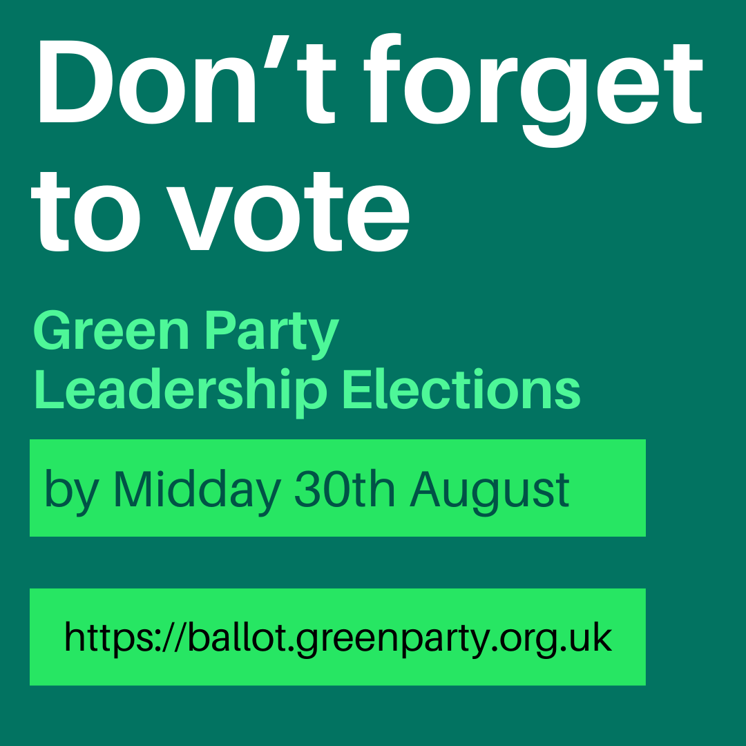 Only a few days left to vote. Remind a friend, send a message to another member! Let's get all those votes out! 👉 ballot.greenparty.org.uk 
#TogetherWeWin