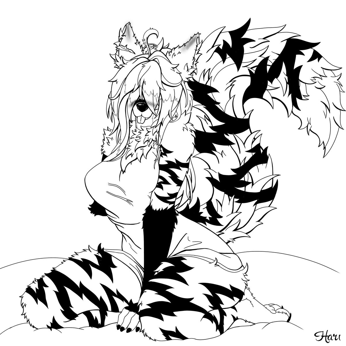 Extra fluffy Hari
In sketch she look like Vicar Amelia :3