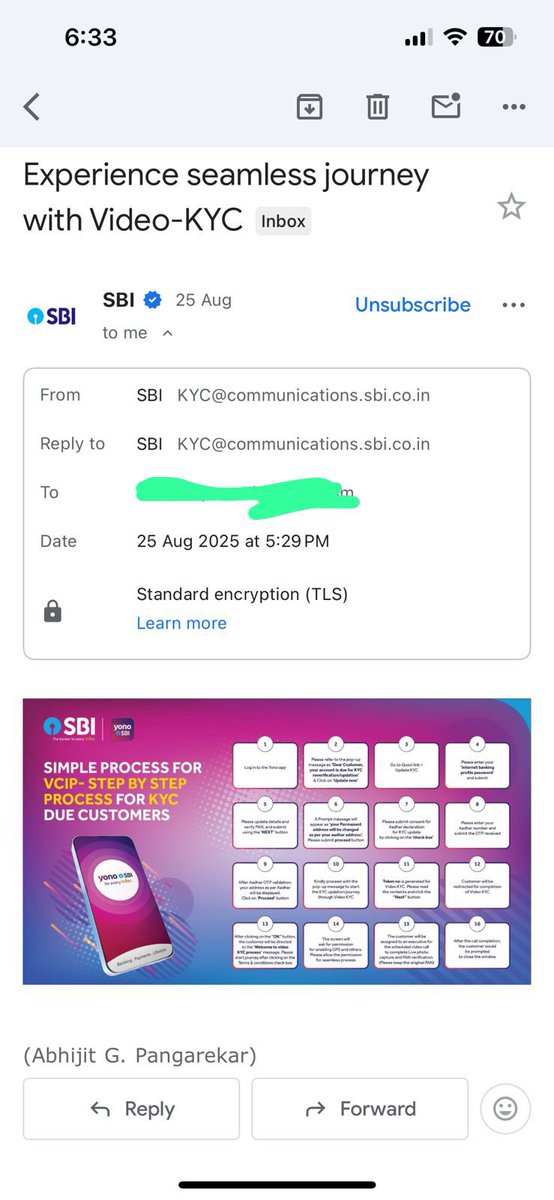 Big congratulations to <a href="/TheOfficialSBI/">State Bank of India</a> for rolling out Video-KYC  This is a huge relief for millions of customers like me who often had to make repeated branch visits for simple KYC updates.

Now with a few clicks on the YONO app, we can complete the entire process from home.