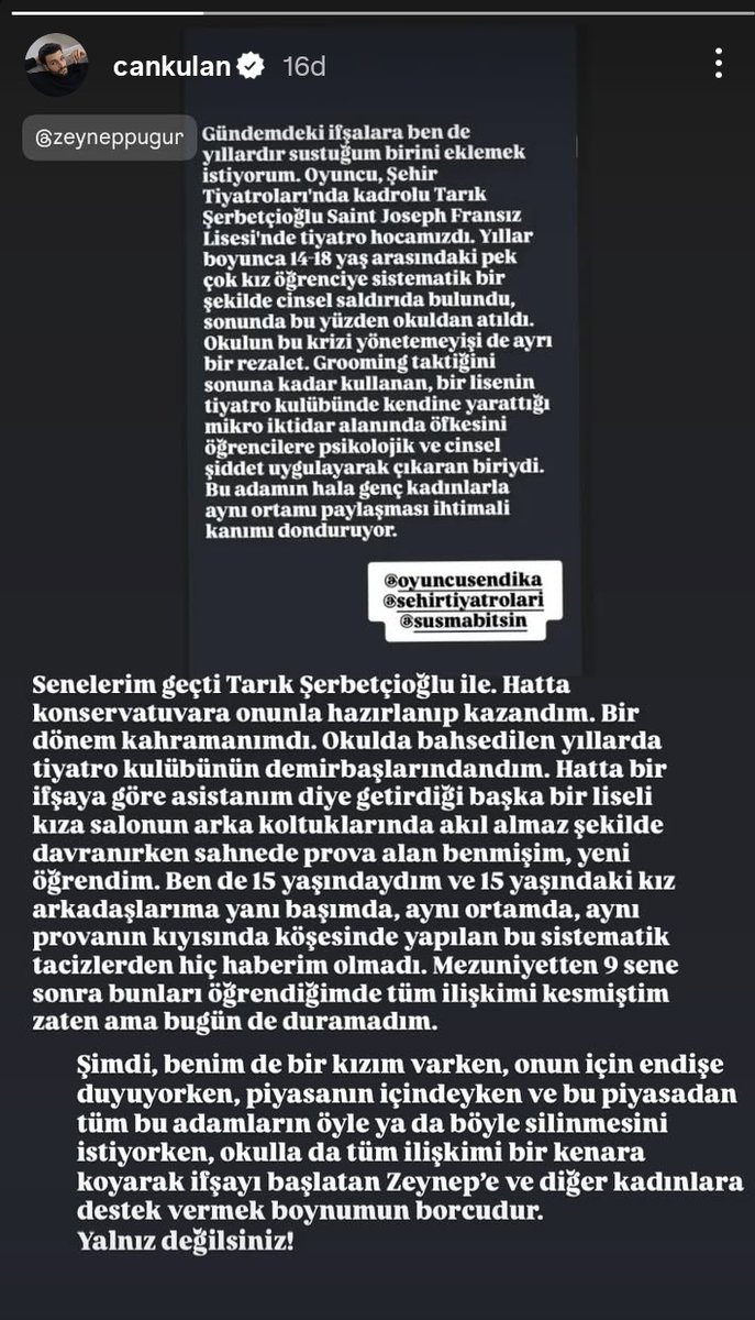 Slayeonsone's tweet photo. İnstagramda onlarca itiraf gelmiş Tarık Şerbetçioğlu hakkında burada görmedim paylaşıldığını. https://t.co/6tjDiNezR0