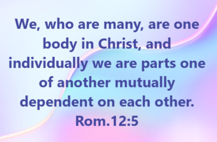 "We, who are many, are one body in Christ, and individually we are parts one of another mutually dependent on each other." Romans 12:5 (AMP)
---
What God said in the #Bible Thank You Jesus #tuesdayvibe