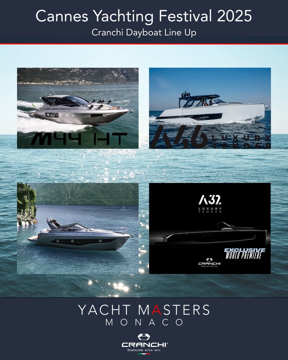 Steve_LR's tweet photo. Looking forward to the Cannes Yachting Festival, where I'll be representing Yacht Masters Monaco and Cranchi Yachts with a remarkable lineup. 

📩 DM me for further info and RSVP

Looking forward to seeing you there!

@YachtingCannes @yachtmastersmc @Cranchi_Yachts https://t.co/lyF1YVZBrW