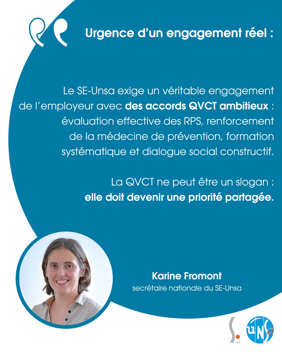 🎙️ Karine Fromont, secrétaire nationale, intervient sur les questions de qualité de vie et des conditions de travail ⤵️