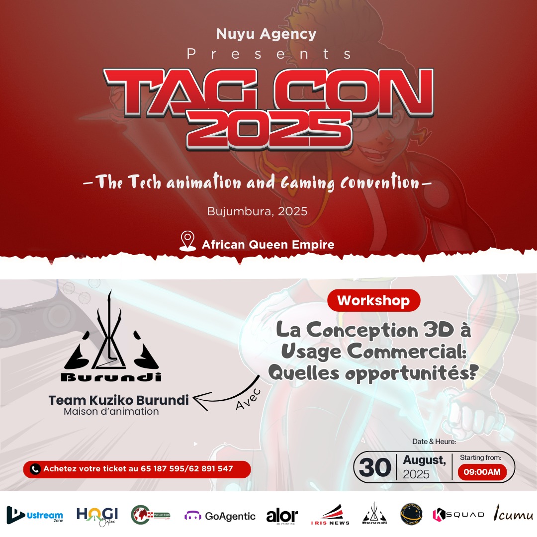 On y va 🤗

Dans le cadre du #TagConBuja, nous avons l’immense plaisir d’annoncer que #Kuziko257 animera un atelier exclusif autour de la 3D et de ses usages commerciaux.

Venez nombreux, l’avenir se dessine aussi en #3D !

#TagCon2025  #Abatwip #Tech #Innovation #Creativity