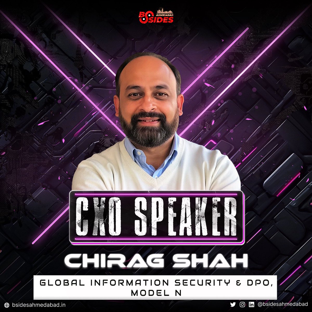 bsidesahmedabad's tweet photo. 🚨 CXO Spotlight at BSides Ahmedabad 0x06!

Say hello to Chirag Shah, Global Information Security Officer & DPO at Model N. 🌍

With years of experience leading security and privacy for global enterprises, Chirag knows exactly what it takes to protect data, build trust, and stay ahead of threats in a fast-changing world. 🔐✨

At BSides Ahmedabad, it’s not just about hacking — it’s about hearing directly from the leaders shaping the future of cybersecurity. And Chirag is one of them. 💡

🎟 Standard Sale LIVE – Book your tickets now before they vanish!➡️🔗https://t.co/SXQrWw6uVO

📅 12-13 September, 2025
📍 AUDA Auditorium Shela, Ahmedabad 

#BSidesAhmedabad #CXOSpeaker #CyberSecurityLeadership #DataPrivacy #InfoSec #BSidesIndia