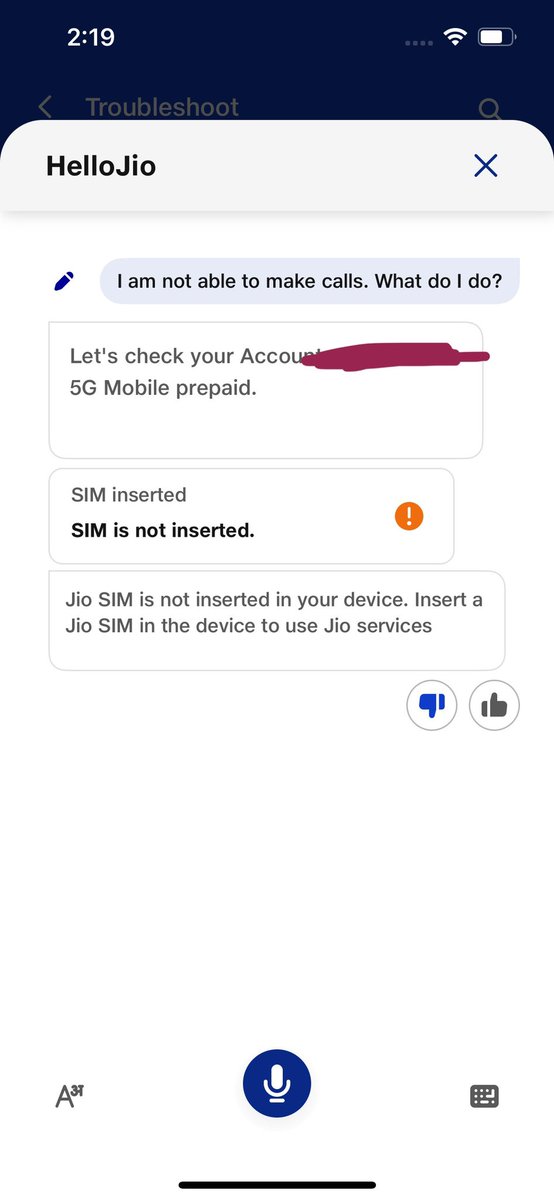 bikrantasarkar's tweet photo. @JioCare I unable to make calls using my @reliancejio simcard. Why it’s showing SIM not inserted in the MyJio app? My sim has an active plan on it. @TRAI https://t.co/RfGPhbQMwF