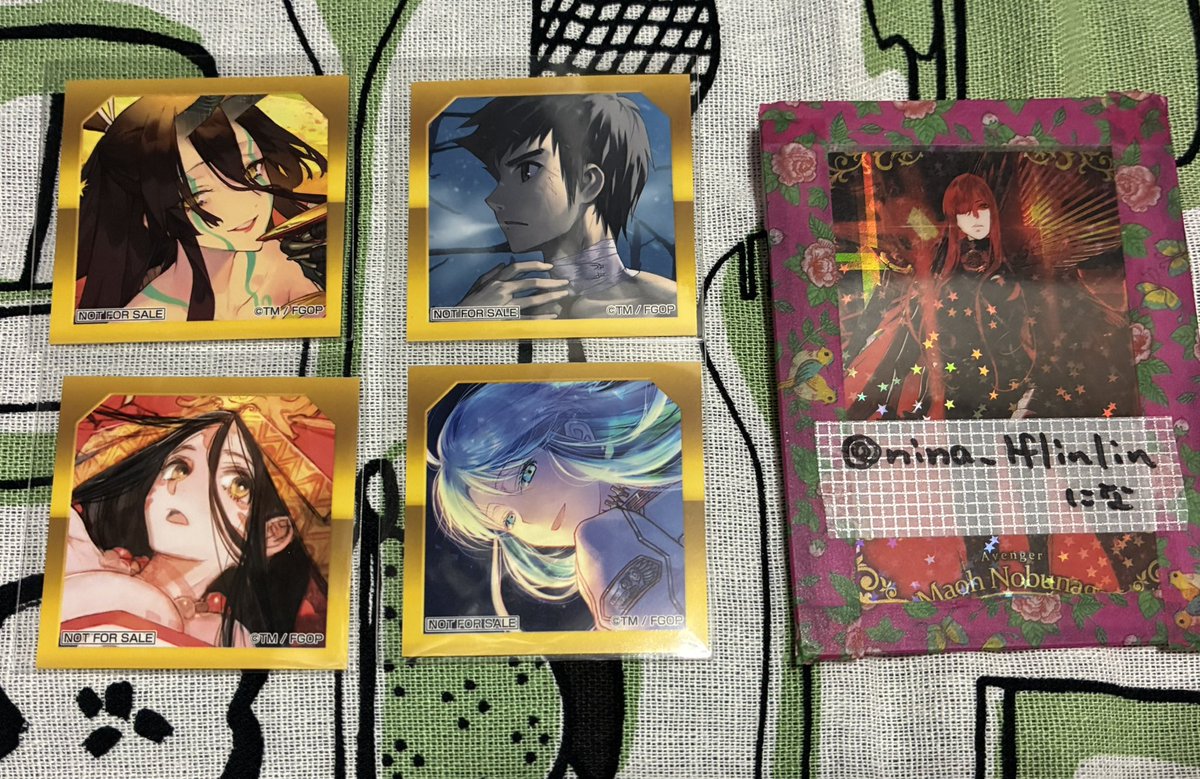 【交換】FGO 最終再臨展 選択画面風ステッカー 入場特典

譲→鬼女紅葉 静希草十郎 卑弥呼 ククルカン

求→坂田金時 酒呑童子 織田信長(弓狂) ベディヴィエール ドゥリーヨダナ ニトクリス・オルタ 魔神沖田総司

クラス記載無しは各種探しております。
ご郵送、ミニレター⭕️