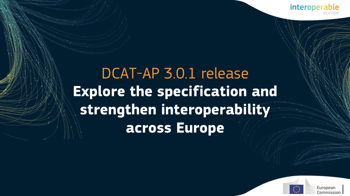 💡A new version of #DCAT_AP is out now! 

🟠Improved navigation,
⚫️harmonised labels, 
🟠refined diagrams,
⚫️minor model updates,
🟠and more!

Explore the 3.0.1 release and discover how it supports better #interoperability across Europe!

👉semiceu.github.io/DCAT-AP/releas…