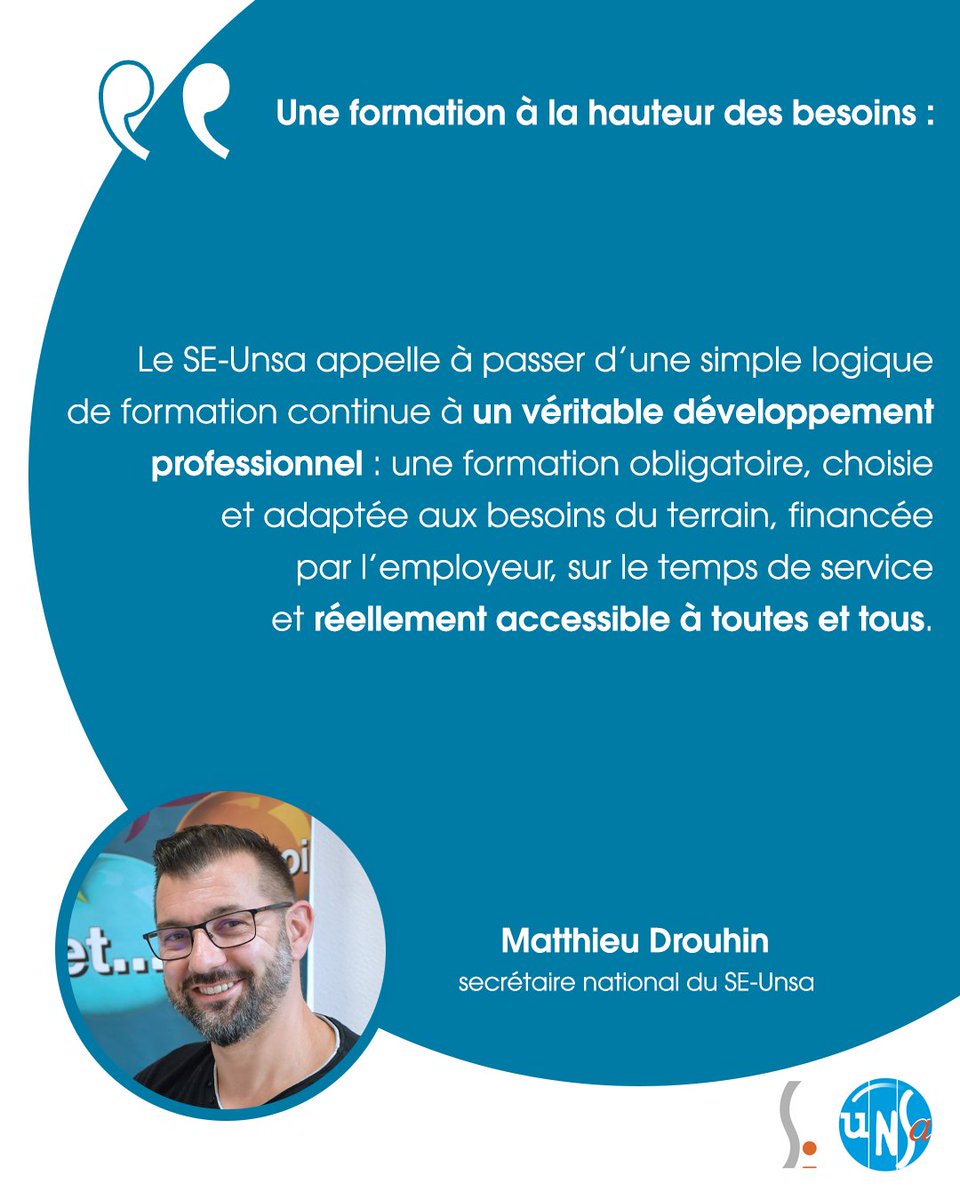 🎙️ Matthieu Drouhin, secrétaire national du SE-Unsa, sur les questions de mobilité géographique et de formation continue ⤵️